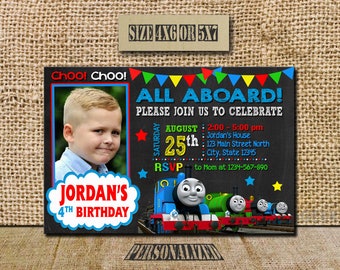 Thomas The Train Invitation / Thomas The Train Birthday / Thomas The Train Birthday Invitation / Thomas The Train Invite / Thomas The Train