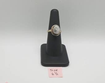 Silvershake Natural Moonstone Sterling Silver Victorian Style Rope Ring - Size 9.25, June Birthstone