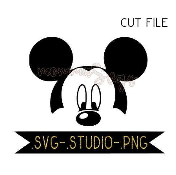 Mickey Half Head Svg, Studio, Png, Cut File from mommasvgs on Etsy Studio