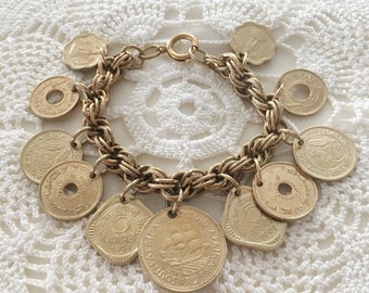Gold Vintage Coin Bracelet