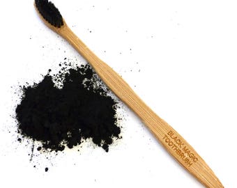 Black Magic Bamboo Toothbrush with Activated Charcoal Bristles * The Natural Cleansing Power of Charcoal in a Toothbrush