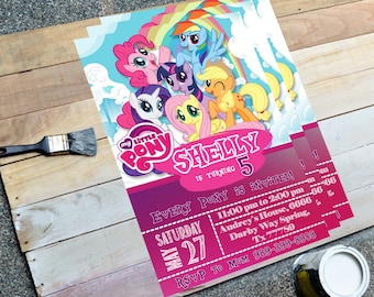 My Little Pony Invitation, My Little Pony Invite, My Little Pony Birthday, My Little Pony Party, LittlePony Party, Birthday Invitation