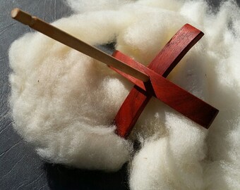 Handmade Padauk Turkish Spindle Whorl