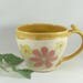 Extra Large Latte Mug, Ceramics and pottery coffee cup, Save the Bees, gift for him, Ceramic soup bowl with flowers and bumblebee 801