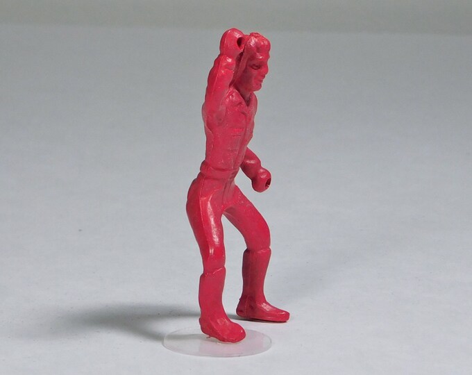Vintage Plastic Red Army Man Ring Hands Action Figure