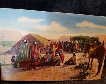 Navajo/Postcard/Morning/Squaw Dance/Ceremony