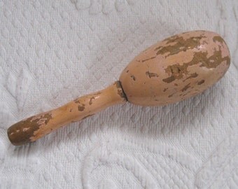 Wooden Darning Egg . darning egg with Handle . pink Darning Egg . shabby chic darning egg