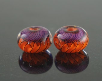 Lampwork beads. Earring pair.