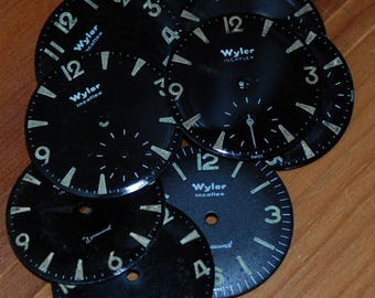 Vintage Antique Watch Dials Steampunk Faces Parts Altered Art Industrial O 92