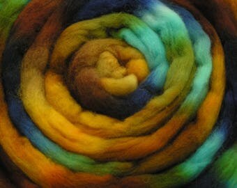 100g Space-Dyed Merino D' Arles Wool Top - North Africa