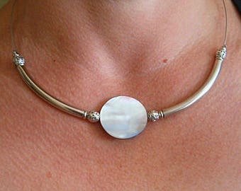 Orange - Thread Braided Shell Choker Necklace Set 04