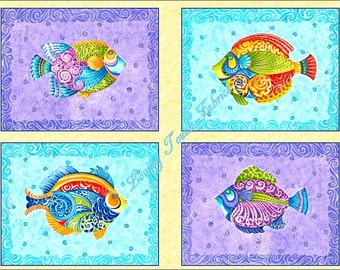 Tropical fish fabric | Etsy