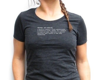 Feisty Fashion Tshirt - Feisty Definition Tee - Bella Canvas Triblend Short Sleeve - Small, Medium, Large, XL
