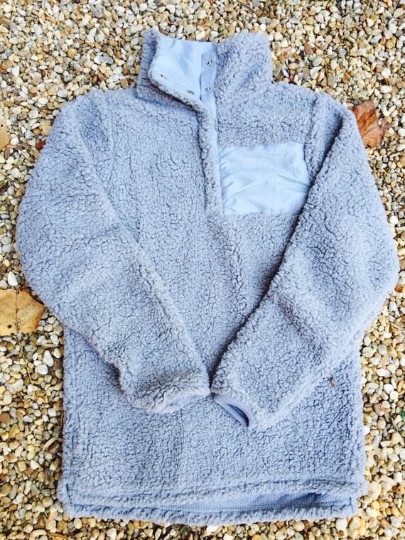 sherpa pullover grey