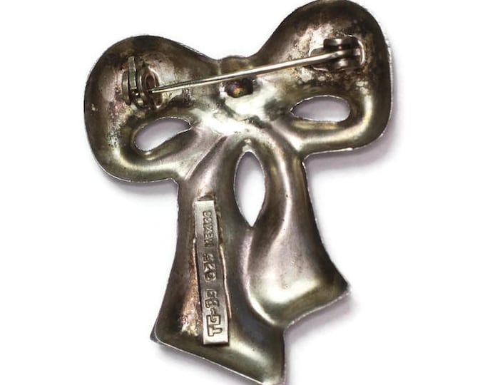 Taxco Sterling Bow Brooch Pin TC-89 Mexico Vintage