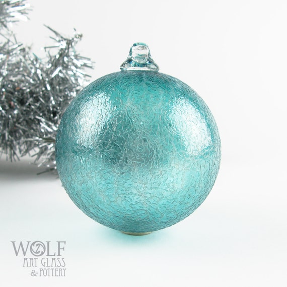 blown glass christmas ornament suncatcher teal blue green blown glass christmas ornament suncatcher teal blue green