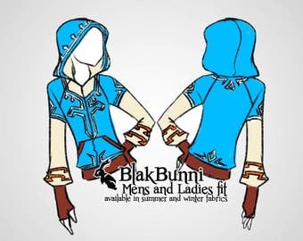 DESIGN ORDER - The Legend of Zelda: Breath of the Wild Link inspired cosplay hoodie