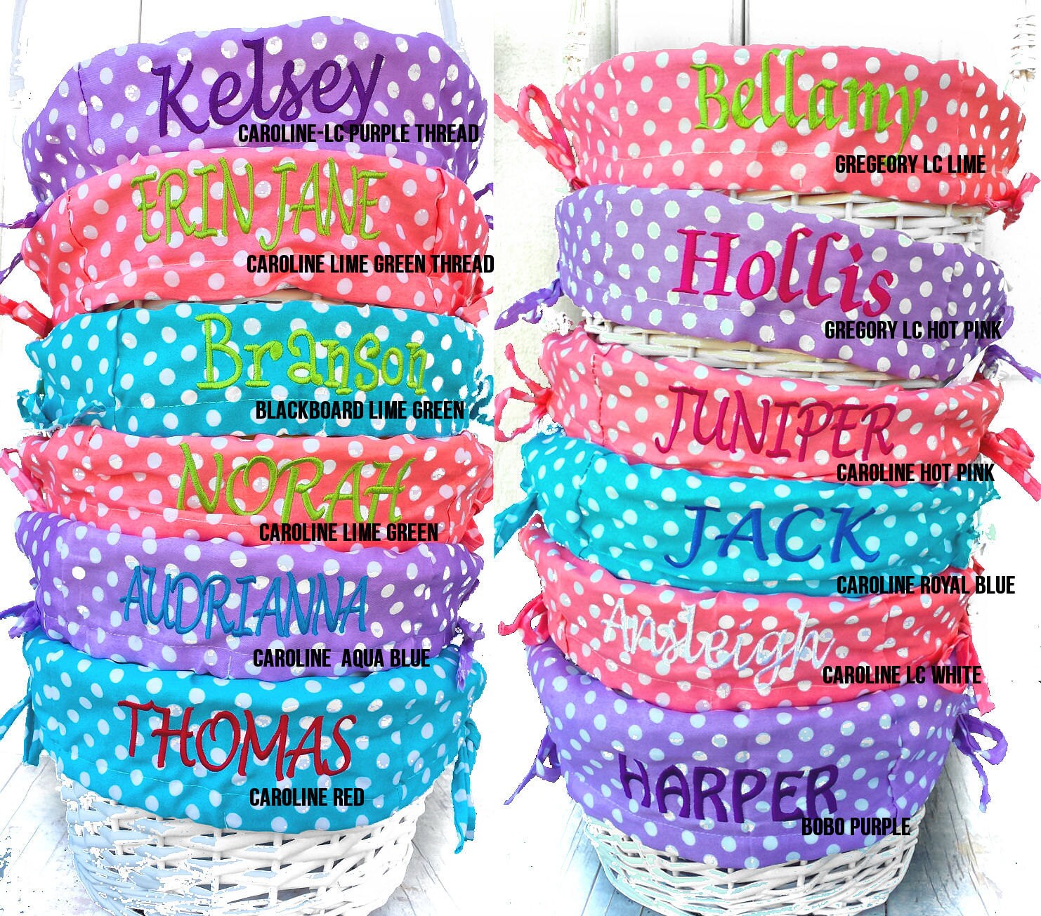 Personalized Easter Basket Easter Baskets Folding Handle
