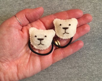 Teddy Bear Ponytail Holders