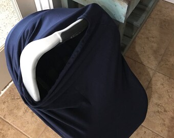 Solid Navy Blue Stretchy Car Seat Cover/Nursing Cover