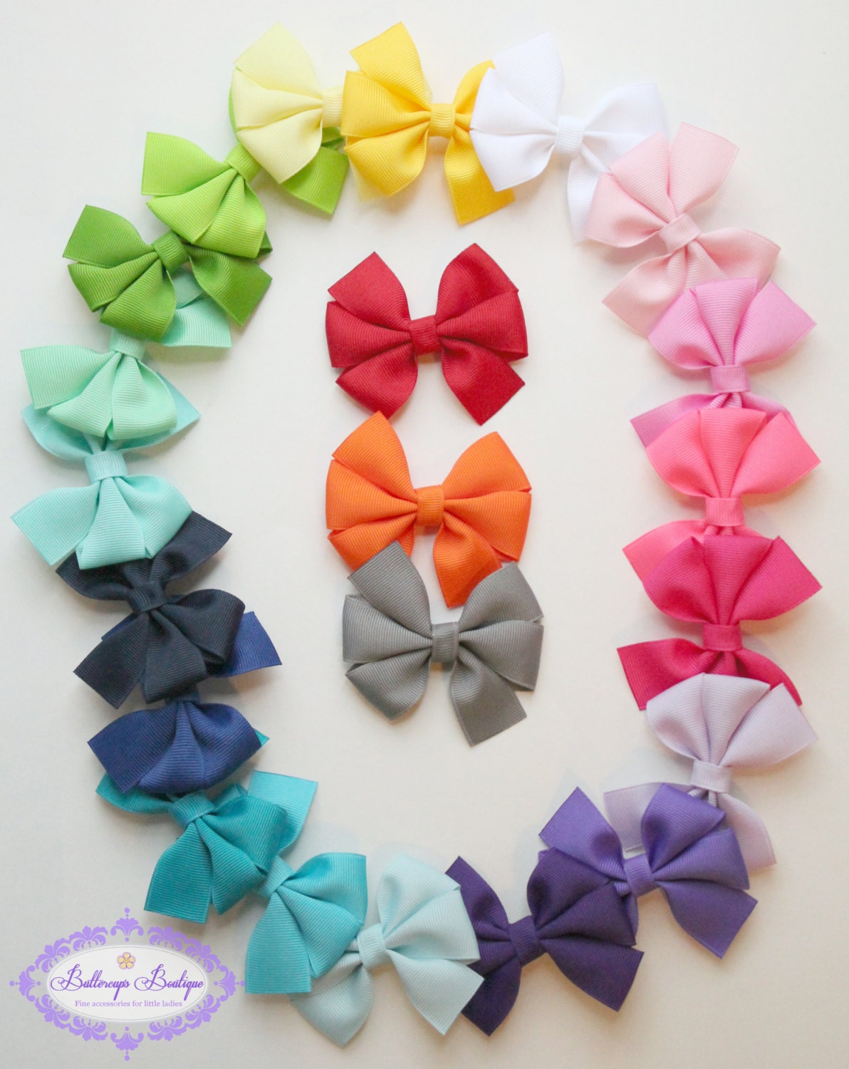 Girls hair bow set you choose 10 hair bows