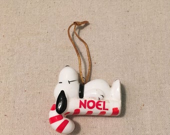 Vintage Peanuts Snoopy Christmas Ornament