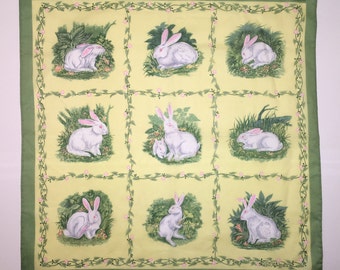 SPRING Easter Bunny Rabbit Bandana refashion upcycle fabric repurpose