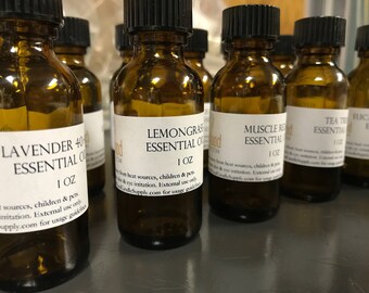 Essential Oils - 1oz - Choice of 100% Pure / Natural Essential Oils for Candle Making, Soaps, Diffusers, & more!