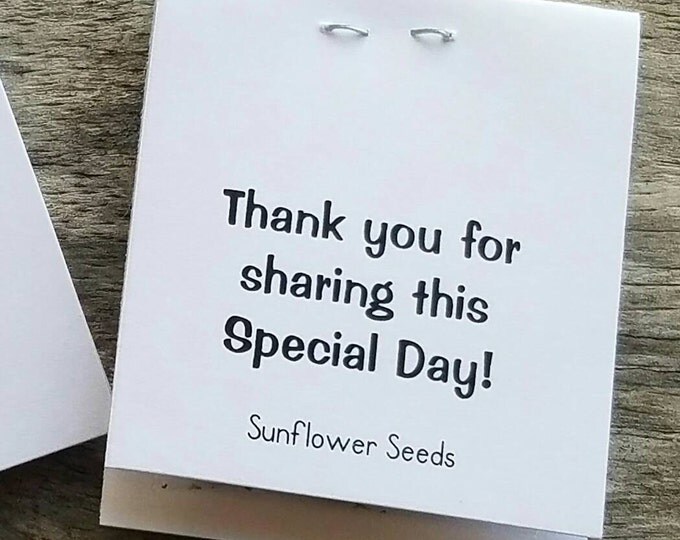 Mini Happy Birthday words Design Flower Seed Favors - Birthday Party Favors - 50th 60th 70th 80th Favors Personalized Seed Packets any age