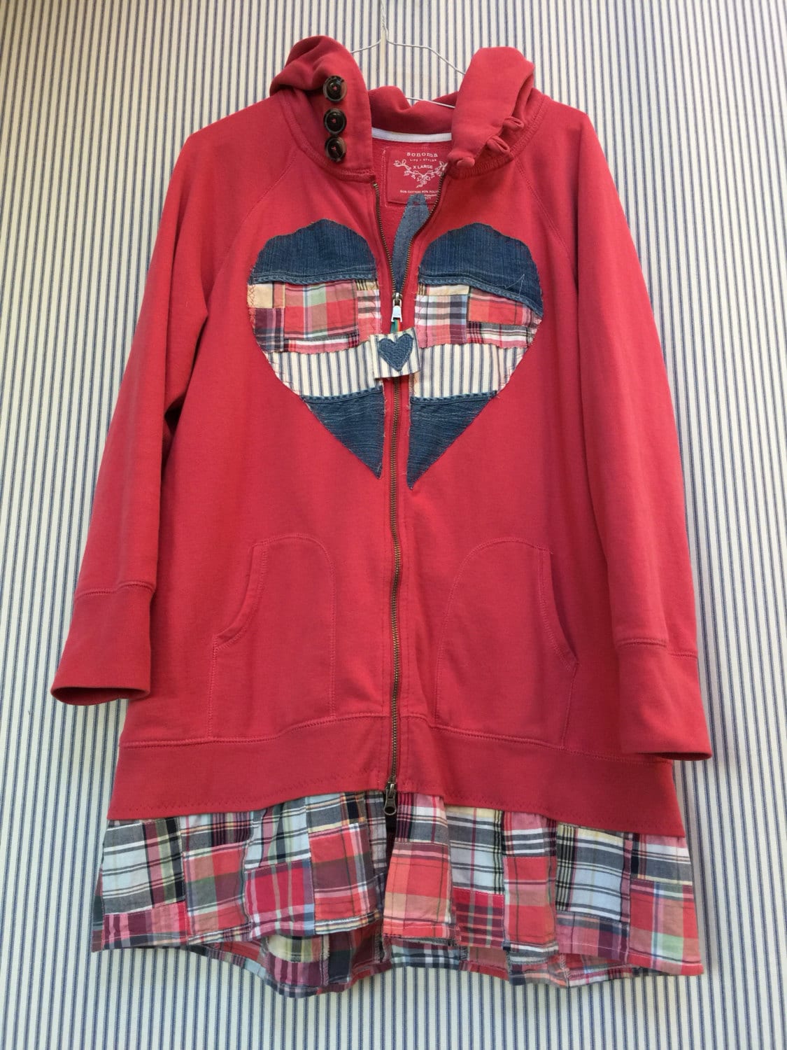 Upcycled long Pink Crazy Quilt Jacket Upcycled Patchwork