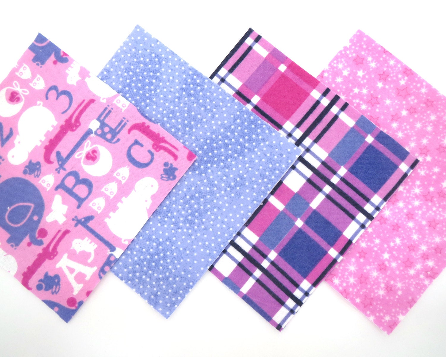 48 Piece Flannel Rag Quilt Kit 6x6 Pre Cut Quilt