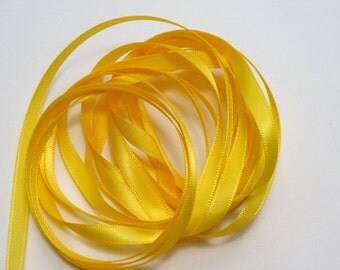 1/4" Satin Ribbon - Daffodil - 10 yards