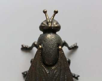Vintage Brass Fly Ashtray 1970s
