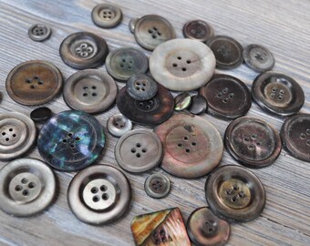 Vintage mother of pearl buttons.