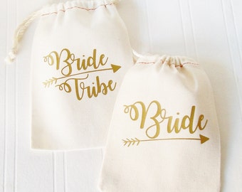 Bride Tribe Gift Bag, Bride Tote Bag, Bachelorette Party, Bridal Shower, Wedding Suvival Kit, Hangover Kit,