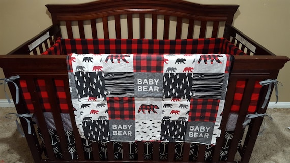 Baby Boy Crib Bedding Baby Bear Black Arrows Red Black