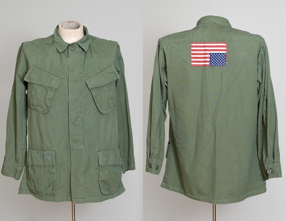 1960s Military Hippie Jacket USMC Vietnam by RoslynVTGTradingCo