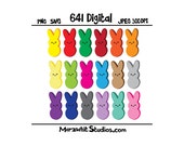 Download Items similar to Marshmallow Bunny Candy - Bunny Clipart ...