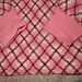 50s - 60s Retro CHILDRENS Sz 7 FOOTED PAJAMAS Pink & Burgundy Diamond Argyle Geometric print Turtleneck Shirt + Pants 2 Pc Atomic Caper Knit