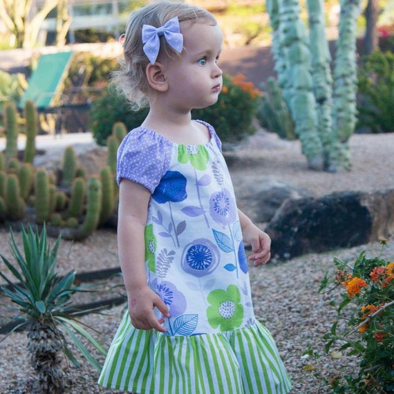 Girl Peasant Dress Toddler Peasant Dress Floral Girl Dress