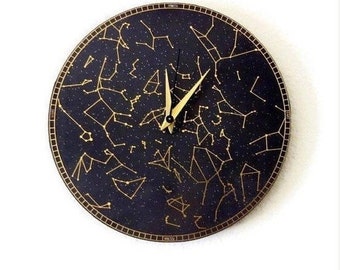 Constellation Wall Clock, Silent Wall Clock,,Trending Wall Art, Astrology, Astronomy, Home and Living, Home Decor, Decor & Housewares