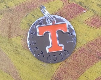 University of Tennessee Volunteers custom Dog ID Tag, Vols Fan, Dog Collar, dog Tag phone number