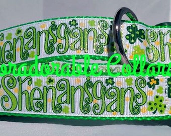 etsy dog collars st patrick day
