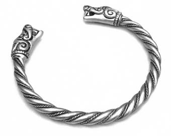 Dragons Head Bracelet, Small Viking Bracelet, Medieval Bracelet, Norse Jewelry, Mesh Metal, Norse Fashion, Gifts for Her, Gifts for Him