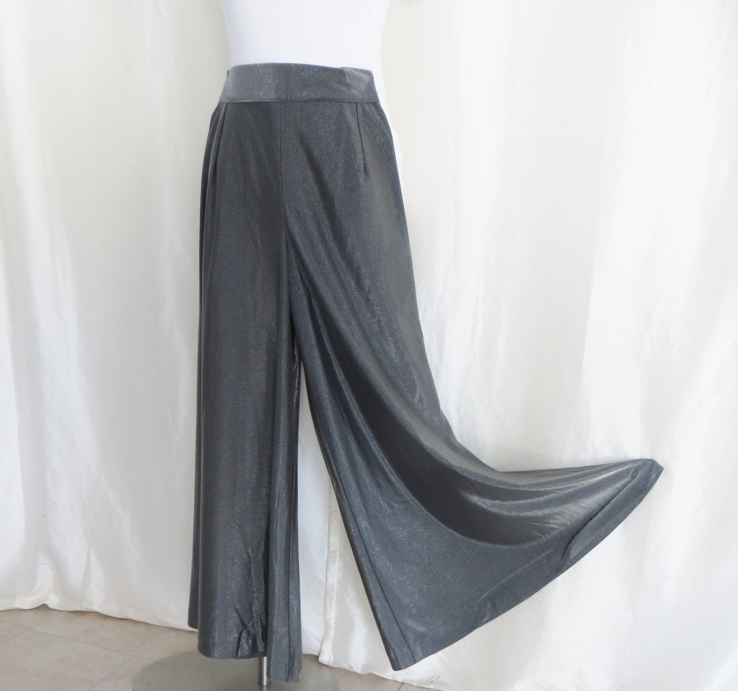 metallic palazzo pants