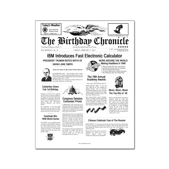 Digital File The Birthday Chronicle: Digital Edition