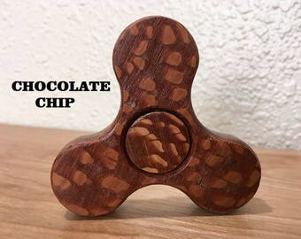 Addictive Fidget Spinner Toy - Wooden Fidget Spinner - Stress Reliever - Chocolate Chip Fidget Spinners Collector's Editions