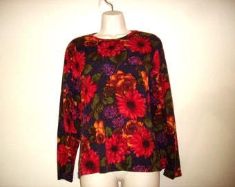 Vintage 1990s Floral Sweater