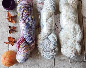 Speckled hand dyed yarn, speckled yarn, speckled double knit yarn, speckled superwash merino, 210 metres, indie dyed yarn, yorkshiredaleyarn