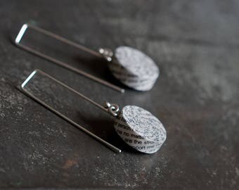 Personalised Paper Earrings - 1st Anniversary Gift for Wife